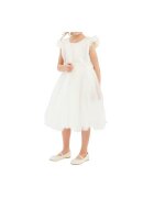ZOYA Fashion Violette White Occasion Dress за малки момичета – Елегантност от многослоен тюл - идеална за сватби - празници или годишнини
