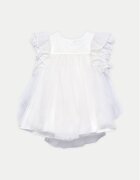 Abel & Lula Елегантна рокля 5002 Бял Regular Fit