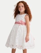 Abel & Lula Елегантна рокля 5035 Бял Regular Fit