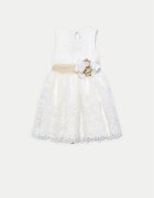 Abel & Lula Елегантна рокля 5037 Екрю Regular Fit