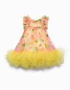Abel & Lula Елегантна рокля 5040 Жълт Regular Fit
