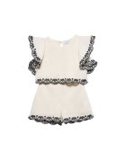 Abel & Lula Комплект блуза и спортни шорти 5211 Екрю Regular Fit