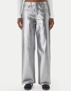adidas Дънки Firebird KD2922 Сребрист Loose Fit