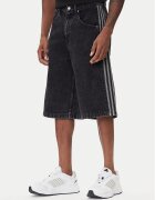 adidas Дънкови шорти adicolor Denim Firebird JC6719 Черен Loose Fit