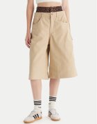 adidas Дънкови шорти Firebird Utility JX8762 Бежов Regular Fit