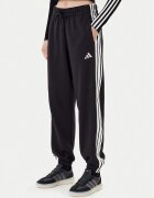 adidas Долнище анцуг Essentials 3-Stripes Fleece JE1276 Черен Loose Fit