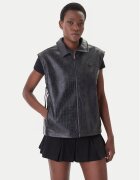 adidas Елек Pleather KE5033 Черен Oversize