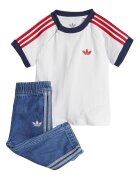 adidas Комплект от тишърт и панталони Denim JC7863 Син Regular Fit