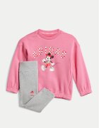 adidas Комплект суитшърт и клин Disney Mickey Mouse JF3627 Розов Slim Fit