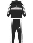 adidas Комплект суитшърт и клин Seasonal Essentials Tiberio 3-Stripes JI6218 Черен Slim Fit