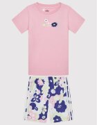 adidas Комплект тишърт и панталонки Flower Print HC1949 Розов Regular Fit