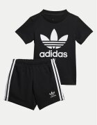 adidas Комплект тишърт и панталонки JC6583 Черен Regular Fit