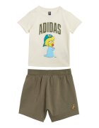 adidas Комплект тишърт и панталонки The Simpsons JL9174 Бежов Regular Fit