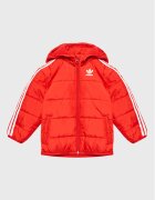 adidas Пухено яке adicolor HK7452 Червен Regular Fit