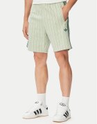 adidas Спортни шорти Pinstripes KT4328 Светлозелен Regular Fit