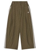 adidas Текстилни панталони Checks LE8308 Каки Wide Leg