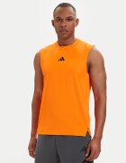 adidas Тениска от техническо трико D4T PrimeLift 3 Stripes KD0374 Оранжев Slim Fit