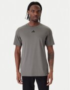 adidas Тениска от техническо трико D4T PrimeLift 3 Stripes KE9936 Сив Regular Fit