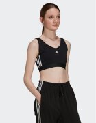 adidas Тениска от техническо трико Essentials 3-Stripes Crop Top With Removable Pads GS1343