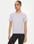 adidas Тениска от техническо трико Own the Run 3-Stripes JD2276 Виолетов Regular Fit