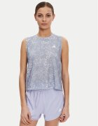 adidas Тениска от техническо трико Own the Run 3-Stripes JD7763 Син Regular Fit
