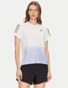 adidas Тениска от техническо трико Own the Run Colorblock JC9889 Бял Regular Fit