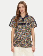 adidas Тениска с яка и копчета Liberty London Football JC7786 Цветен Loose Fit
