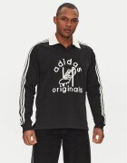 adidas Тениска с яка и копчета Rugby JD1091 Черен Regular Fit
