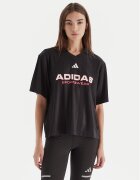 adidas Тениска с яка и копчета Tiro JN2749 Черен Loose Fit