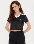 adidas Тишърт adicolor Football Jacquard JD2606 Черен Slim Fit