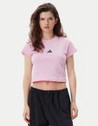 adidas Тишърт Future Icons Small Logo Baby JE4003 Розов Slim Fit
