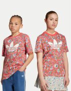 adidas Тишърт Liberty London JV7817 Червен Loose Fit