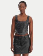 adidas топ Pleather KE5041 Черен Slim Fit