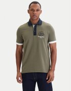 Aeronautica Militare Тениска с яка и копчета 261PO1908UP00191 Slim Fit