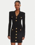Balmain Плетена рокля DF1R8059KB07 Regular Fit