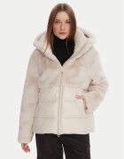 Blauer Кожено палто 25WBLDC02178 Екрю Regular Fit