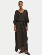 BOSS Плажна рокля Monogram 50561263 Черен Relaxed Fit
