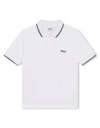BOSS Тениска с яка и копчета J25P26 D Бял Regular Fit