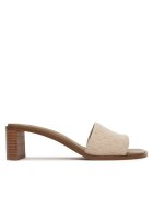 CALVIN KLEIN Чехли Block Heel Sandal Aop HW0HW03016 Бежов