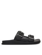 CALVIN KLEIN Чехли City Sandal Buckle Lth HW0HW02885 Черен