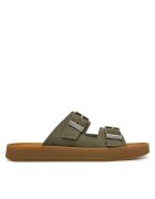 CALVIN KLEIN Чехли Ergon Double Bar Sandal Su HM0HM02094 Зелен