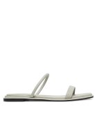 CALVIN KLEIN Чехли Flat Sandal Squared 2-Bar Lth HW0HW02532 Екрю