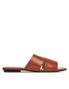 CALVIN KLEIN Чехли Flat Slide - Lth 2 Straps HW0HW02365 Кафяв