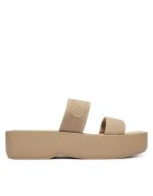 CALVIN KLEIN Чехли Flatform Sndl Webbing HW0HW02878 Бежов
