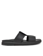CALVIN KLEIN Чехли Lug Sandal Double T Lth HM0HM01734 Черен