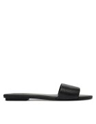 CALVIN KLEIN Чехли Org Flat Sndl One Bar Lth Aop HW0HW02857 Черен