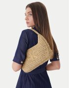 CALVIN KLEIN Дамска чанта Bold Ck Raffia Sm Shoulder Bag LV04F3449G Кафяв