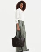 CALVIN KLEIN Дамска чанта Bold Ck Shopper LV04F3562G Тъмнокафяв