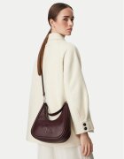 CALVIN KLEIN Дамска чанта Bold Ck Small Crescent Bag LV04F3561G Бордо