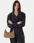 CALVIN KLEIN Дамска чанта Bold Ck Small Shoulder Bag LV04F3230G Бежов